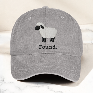 Found Lost Sheep Christian Faith Denim Cap Vintage Dad Cap Gift For Dad (With Box)