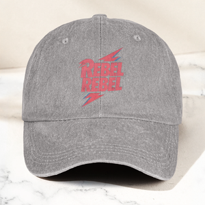 David Bowie Rebel Rebel Denim Cap Retro Music Cap Gift For Dad (With Box)
