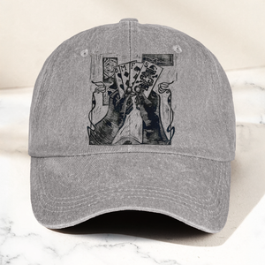 Billy Strings BMFS Playing Cards Woodcut Graphic Music Merch Denim Cap Retro Vintage Dad Cap Gift For Dad (With Box)