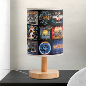 Def Leppard Album Cover Collage Table Lamp Rock Band Home Decor