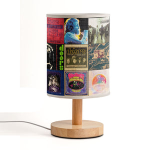 The Doors Album Collage Fabric Lamp Psychedelic Rock Legend Light