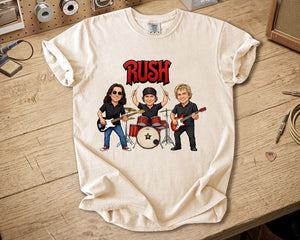 Rush Comfort Colors Tee Geddy Lee Neil Peart Alex Lifeson Band Members Tribute Shirt