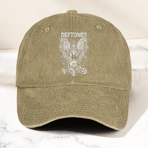 Deftones Owl Skull Vintage Dad Hat Alternative Metal Washed Cotton Cap (With Box)