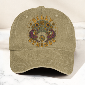 Billy Strings Sunflowers Frog Graphic Cosmic Bluegrass Retro Denim Cap Retro Vintage Dad Cap Gift For Dad (With Box)