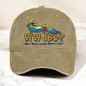 What Would Jimmy Buffett Do Denim Cap Retro Jimmy Buffett Merch Dad Hat (With Box)