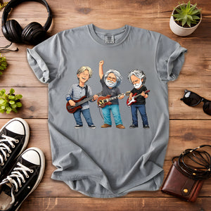 Grateful Dead Band Members Comfort Colors Tee Bob Weir Jerry Garcia Phil Lesh Tribute Classic Rock Jam Band Shirt