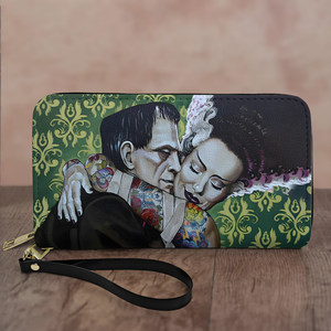 Gothic Romance Leather Handbag Frankenstein & Bride