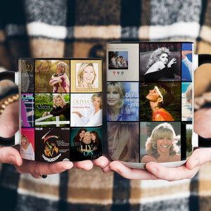 Olivia Newton-John Accent Mug Classic Album Cover Collage Gift