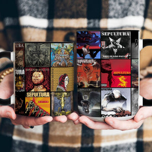 Sepultura Accent Mug Brazilian Metal Legends Album Collage Gift