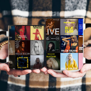 Billie Eilish Accent Mug Alt-Pop Album Art Collage Gift