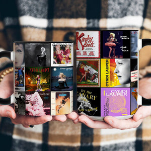 Cyndi Lauper Accent Mug Album Cover Collage Gift