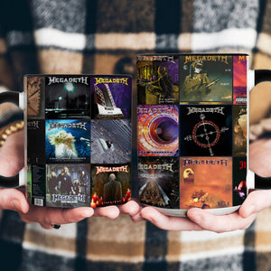 Megadeth Accent Mug Thrash Metal Titans Album Collage Gift