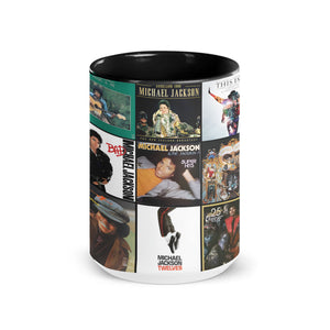 Michael Jackson Accent Mug Classic Album Cover Collage Gift for Music Lovers