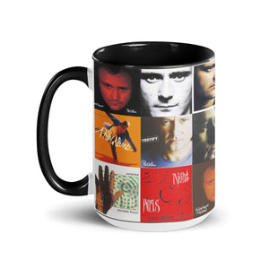 Phil Collins Accent Mug Timeless Pop & Rock Album Collage Gift