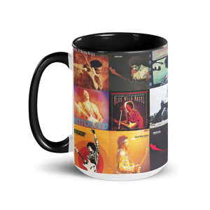 Jimi Hendrix Accent Mug Classic Album Cover Collage Gift for Music Fans