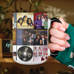 Tony Orlando & Dawn Accent Mug Pop & Soul Classics Album Collage Gift