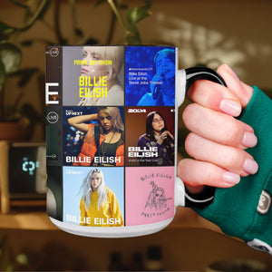 Billie Eilish Accent Mug Alt-Pop Album Art Collage Gift