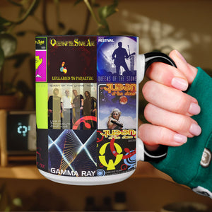 Queens of the Stone Age Accent Mug Classic Album Cover Collage Gift for Rock Fans