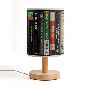 Rock Music Album Spine Table Fabric Lamp Bon Jovi Inspired Desk Light