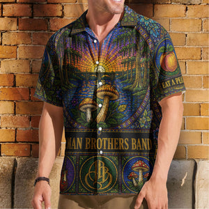 The Allman Brothers Band Hawaiian Shirt - Unisex Psychedelic Mushroom Summer Button Up