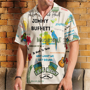 Jimmy Buffett Margaritaville Why Don't We Get Drunk Beach Hawaiian Shirt – Retro Music Inspired Aloha Shirt