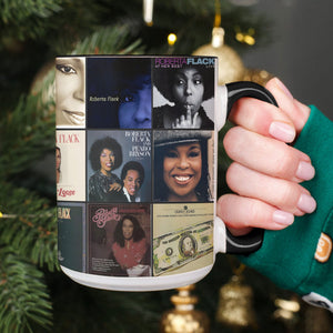 Roberta Flack Accent Mug Soulful Classics Album Collage Gift