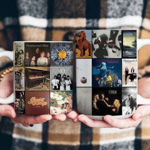 Fleetwood Mac Accent Mug Classic Album Cover Collage Gift for Rock Music Lovers