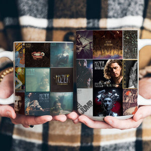 Hozier Accent Mug Classic Album Cover Collage Gift for Indie & Soul Music Fans