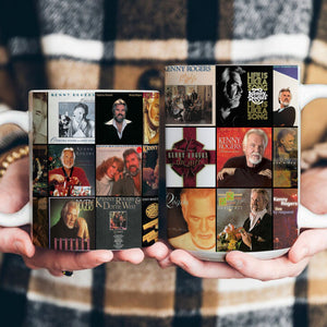 Kenny Rogers Accent Mug Country Legend Album Collage Gift
