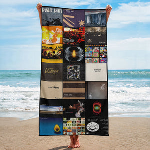 Pear Jam Beach Towel Album Cover Collage Classic Rock Towel