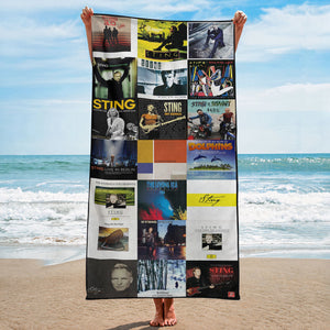 Sting Beach Towel Album Cover Collage Classic Rock Towel