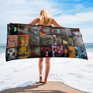 Ghost Beach Towel Album Cover Collage Classic Rock Towel