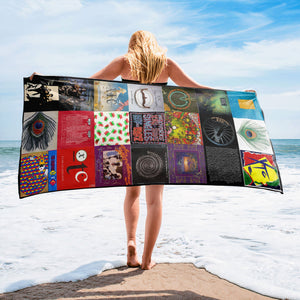 XTC Beach Towel Album Cover Collage Classic Rock Towel