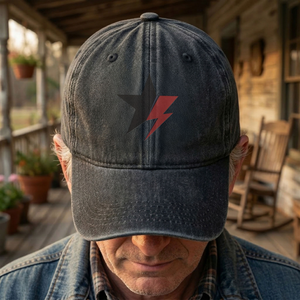 David Bowie Blackstar Ziggy Stardust Denim Cap Retro Music Cap Gift For Dad (With Box)