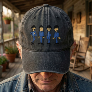 The Beatles Cartoon Series Denim Cap Retro The Beatles Tribute Merch Dad Hat (With Box)