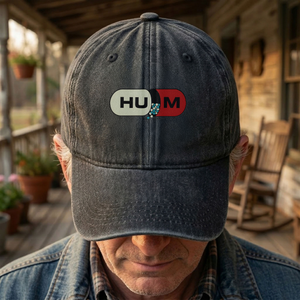 Hum Medication Parody Vintage Dad Hat Funny Graphic Hum Band Cotton Cap (With Box)