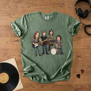 Pink Floyd Inspired Cartoon Band Comfort Tee Classic Rock Graphic T-Shirt