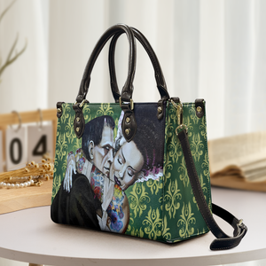 Gothic Romance Leather Handbag Frankenstein & Bride