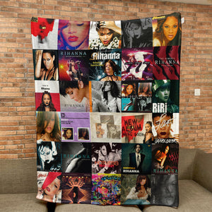 Rihanna Sherpa Blanket A Bold, Iconic Tribute for True Navy Fans