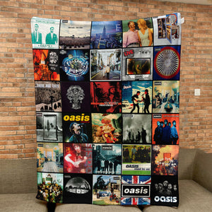 Oasis Sherpa Blanket A Britpop Journey Through Iconic Eras