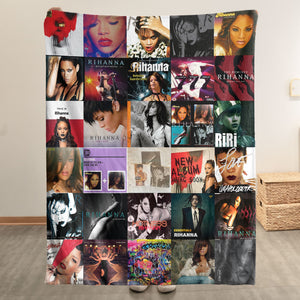 Rihanna Sherpa Blanket A Bold, Iconic Tribute for True Navy Fans