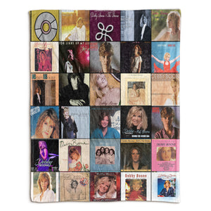 Debby Boone Sherpa Blanket Classic Album Cover Collage Gift for Timeless Music Fans