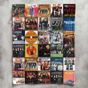 NSYNC Sherpa Blanket Ultimate Boy Band Album Cover Collage Gift