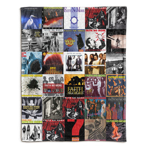 Faith No More Sherpa Blanket Iconic Album Cover Collage Gift for Rock Fans