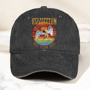 Led Zeppelin Denim Dad Cap U.S. Tour 1975 Vintage Angel Design ( With BOX)