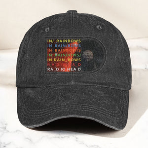 Radiohead In Rainbows Denim Dad Cap Vintage Washed Alternative Rock Hat