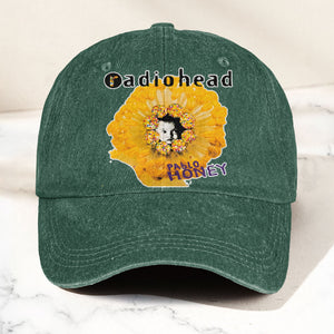 Radiohead Pablo Honey Denim Dad Cap Vintage Washed Alternative Rock Hat