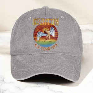 Led Zeppelin Denim Dad Cap U.S. Tour 1975 Vintage Angel Design ( With BOX)