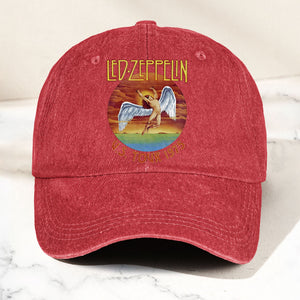 Led Zeppelin Denim Dad Cap U.S. Tour 1975 Vintage Angel Design ( With BOX)
