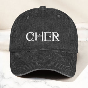 Cher Denim Dad Cap Classic Icon Logo Design ( With BOX)